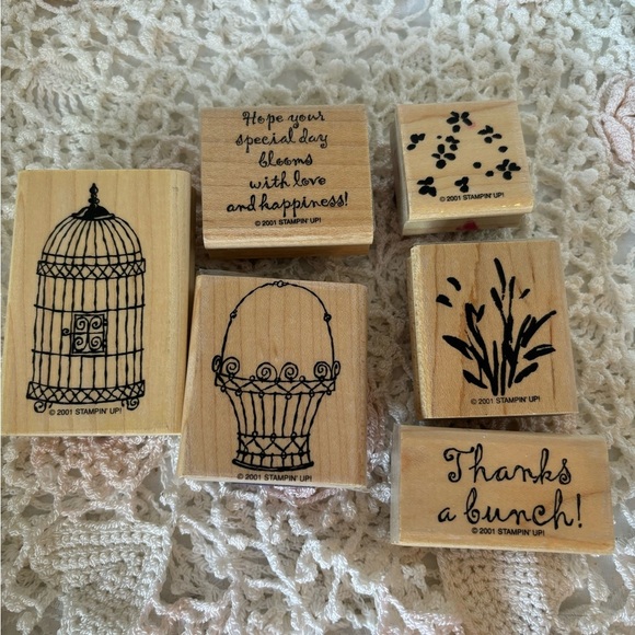 Stampin' Up! Wooden Rubber Stamps Set - Picture 1 of 4